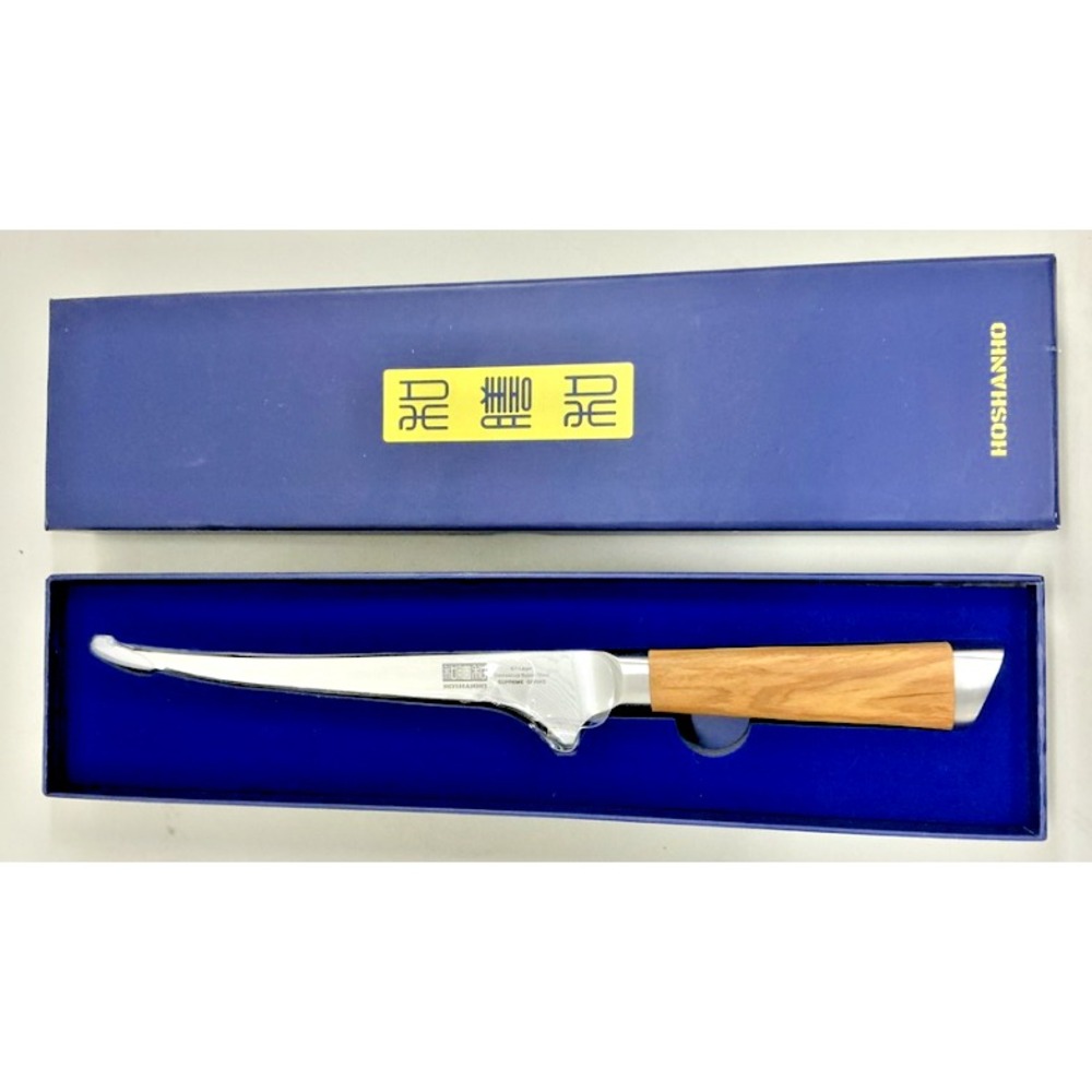 HOSHANHO 7" FLEXIBLE Fillet Boning Knife OLIVE WOOD HANDLE Damascus VG-10 BNIB!